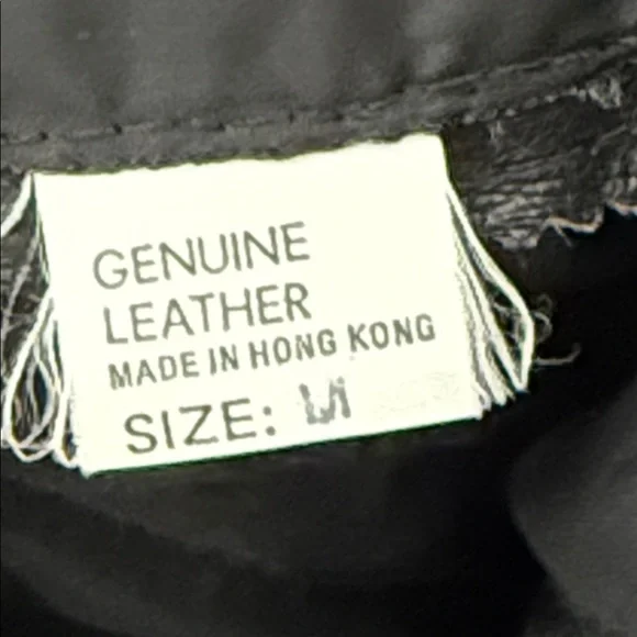 Vintage Weekends Black Genuine Leather Moto Bomber Jacket - Men's Size Medium - Picture 11 of 12